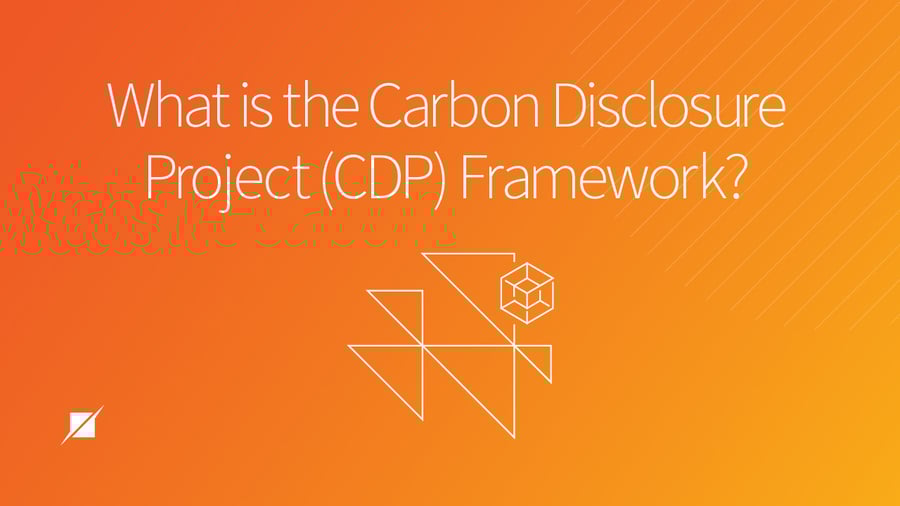 What is the Carbon Disclosure Project (CDP) Framework?